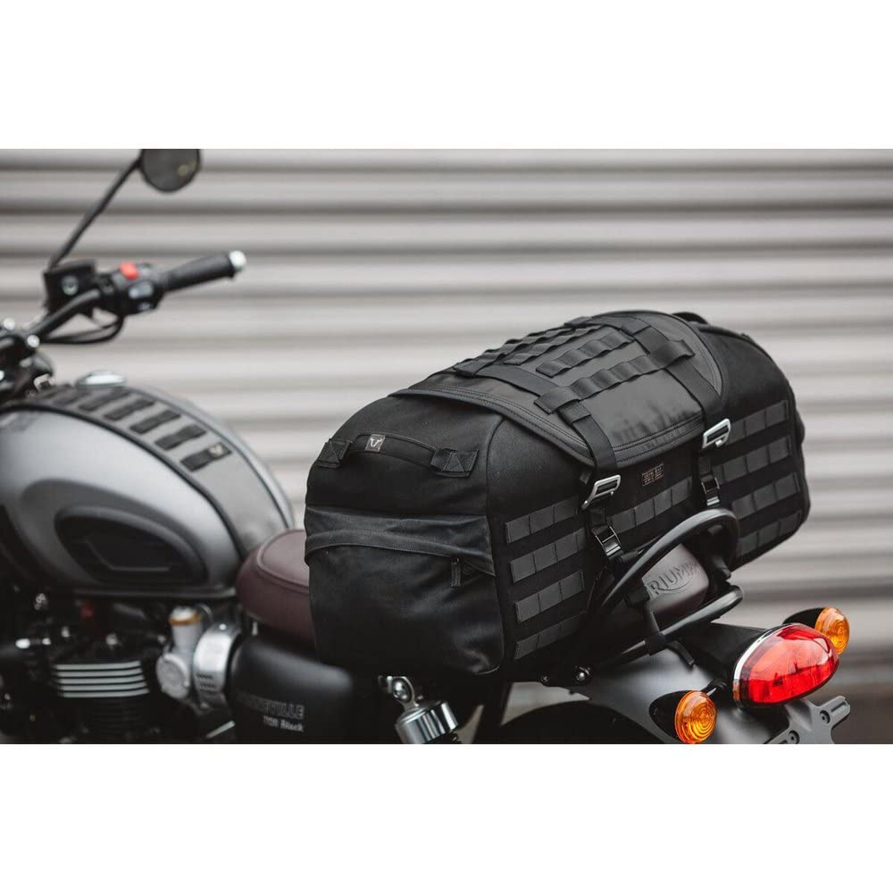 Legend Gear Hecktasche LR2, 48 Liter, Black Edition, wasserabweisend, Retro- Hecktasche Auto & Motorrad