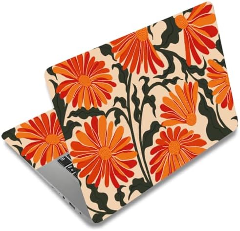 SUPERDANT Laptop Notebook Skin Sticker Cover Decal Retro Flowers ...