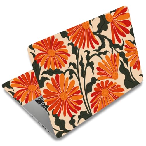 SUPERDANT Laptop Notebook Skin Sticker Cover Decal Retro Flowers Laptop Protector Notebook PC Computer Art Protector Universal Notebooks Art Decal Fits 12 13 13.3 14 15 15.4 15.6 inch
