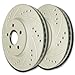 SP Performance F18-546 Dilled and Slotted Brake Rotors -Gray ZRC Anti Corrosion Coating - L and R Pair