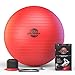 OFERTA ESPECIAL DE HOY - Pelota de Ejercicios Suiza de 65cm con pompa - La mejor para estabilidad y tonificación de sus abdominales - para CrossFitness, Yoga y Pilates - Fabricada con material anti ruptura - Incluye una guía digital gratis con más de 20 ejercicios y rutinas para sus abdominales y zona media.