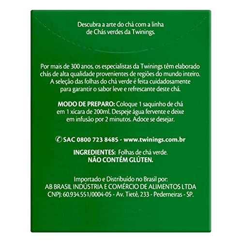 Twinings Chá Verde 20g (pacote de 10 saquinhos)