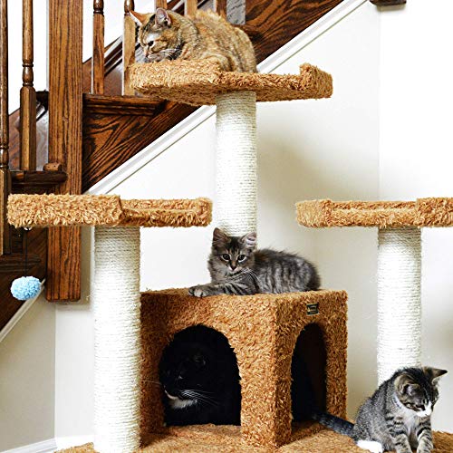 Casa para gato Armarkat madera 74 pulg marrón miniatura 6