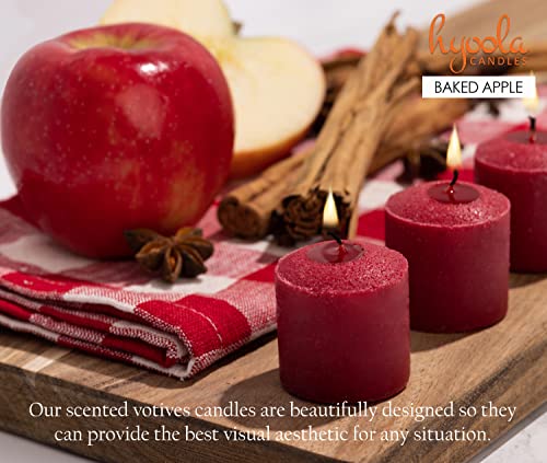 Image of HYOOLA Scented Votive Candles - Baked Apple Votive Candles -12 Hour Burn Time - 9 Pack - European Made