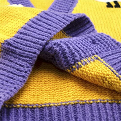 Houlengs Women's Strawberry Print Button Down Long Sleeve V Neck Crop Cardigan Sweater Yellow One Size #TOP3