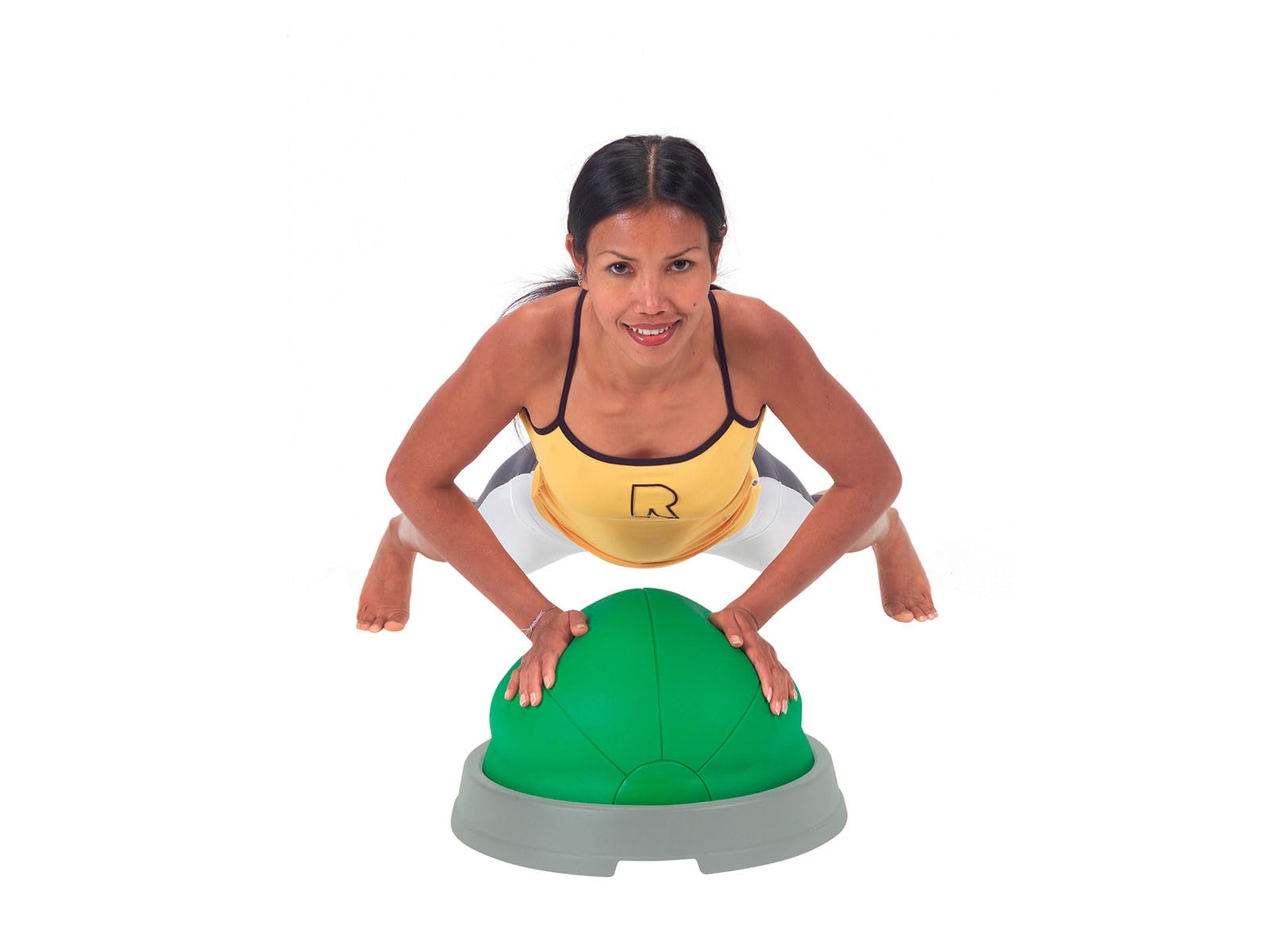 Gymnic Core Balance Halbkugel mit festem Sockel, multifunktionales Trainingsgerät für Gleichgewicht, Koordination und Rehabilitation, ideal für Fitness und posttraumatische Genesung