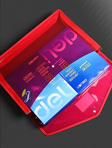 Image of Envelope Folder, Pack of 2, Transparent Poly-Plastic A3 Documents File Storage Bag Including Snap Button, Certificate File Holder, Document Folder for Certificates, Pack of (Pack of 2)