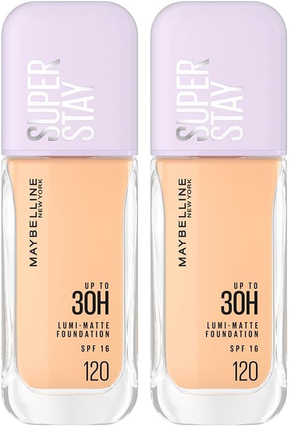 Image of Maybelline New York Super Stay Lumi Matte Liquid Foundation, 120 (Pack of 2)