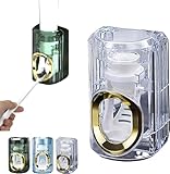 Assote Exprimidor de pasta de dientes ligero de lujo, exprimidor automático de pasta de dientes, dispensador de pasta de dientes, soporte para cepillo de dientes sin perforación, soporte para cepillo