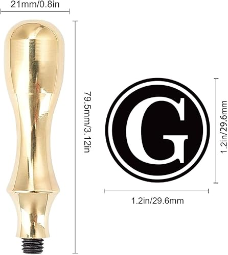 Miniatura 2 de CRASPIRE Sello de hielo con letra G, con cabeza de latón extraíble y mango de metal, sello de marca de hielo de 1.2 pulgadas para cubitos de hielo,