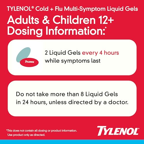 Tylenol Daytime Cold & Flu Liquid Gels, 325 mg Acetaminophen, 24 ct - image 4