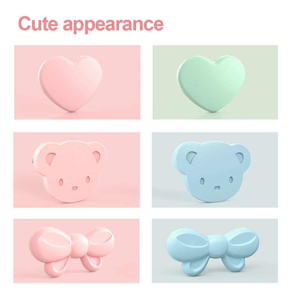Clip di sicurezza per bambini in plastica, 6 pezzi multifunzione per vestiti tovaglie pannolini orso rosa