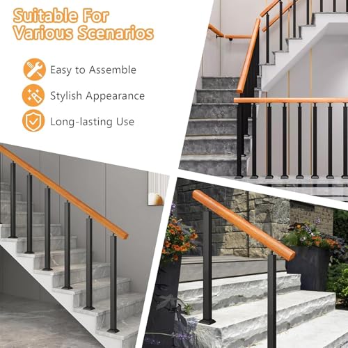 Rampe de sécurité extérieure pour escaliers éliminant les risques de glissade des aînés - 4