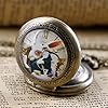 Tiong Women's Retro Pocket Watch Glass Case Kids Cartoon Quartz Pocket Watches Pendant Necklace for Womens Girls #3