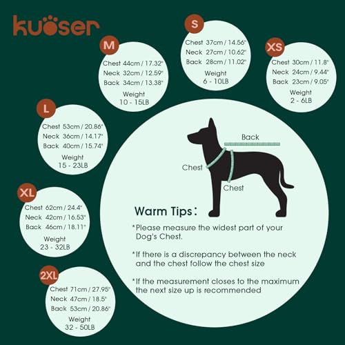 Kuoser Dog Sweater,Warm Dog Sweaters for Extra Large Dogs,Turtleneck Thick XXL Dog Sweater Christmas Outfit,Pet Winter Clothes Doggie Knitwear Girl Boy for Holiday Thanksgiving,Green&Navy Strips 2XL - Image 4