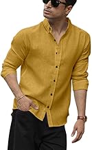 Men Linen Cotton Full Sleeve Shirt for Man | Mens Casual Shirt |Shirts for Men Stylish | Men Shirts | Casual Business Party Festival Regular Fit
