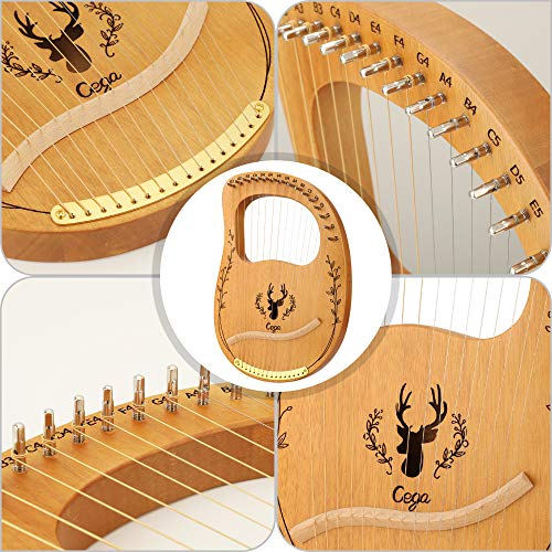 ETE ETMATE Harp 16 metalen snaren, met piano Bag Tuning Wrench snarenpicks, geschikt voor muziekliefhebbers, beginners… - Image 3