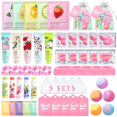 55PCS Spa Skincare Set for Kids Spa Party Favors Supplies For Teens 10-12 Bridal Shower Gifts Graduation Gift Small Gifts Bulk Gift For Girls Ages 8-12