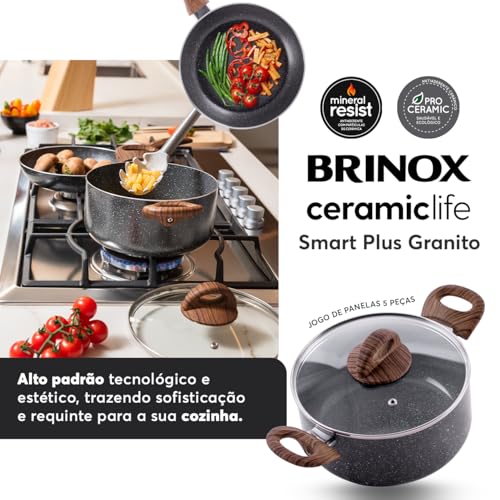 Brinox Ceramic Life 5 Peças Granito Indução
