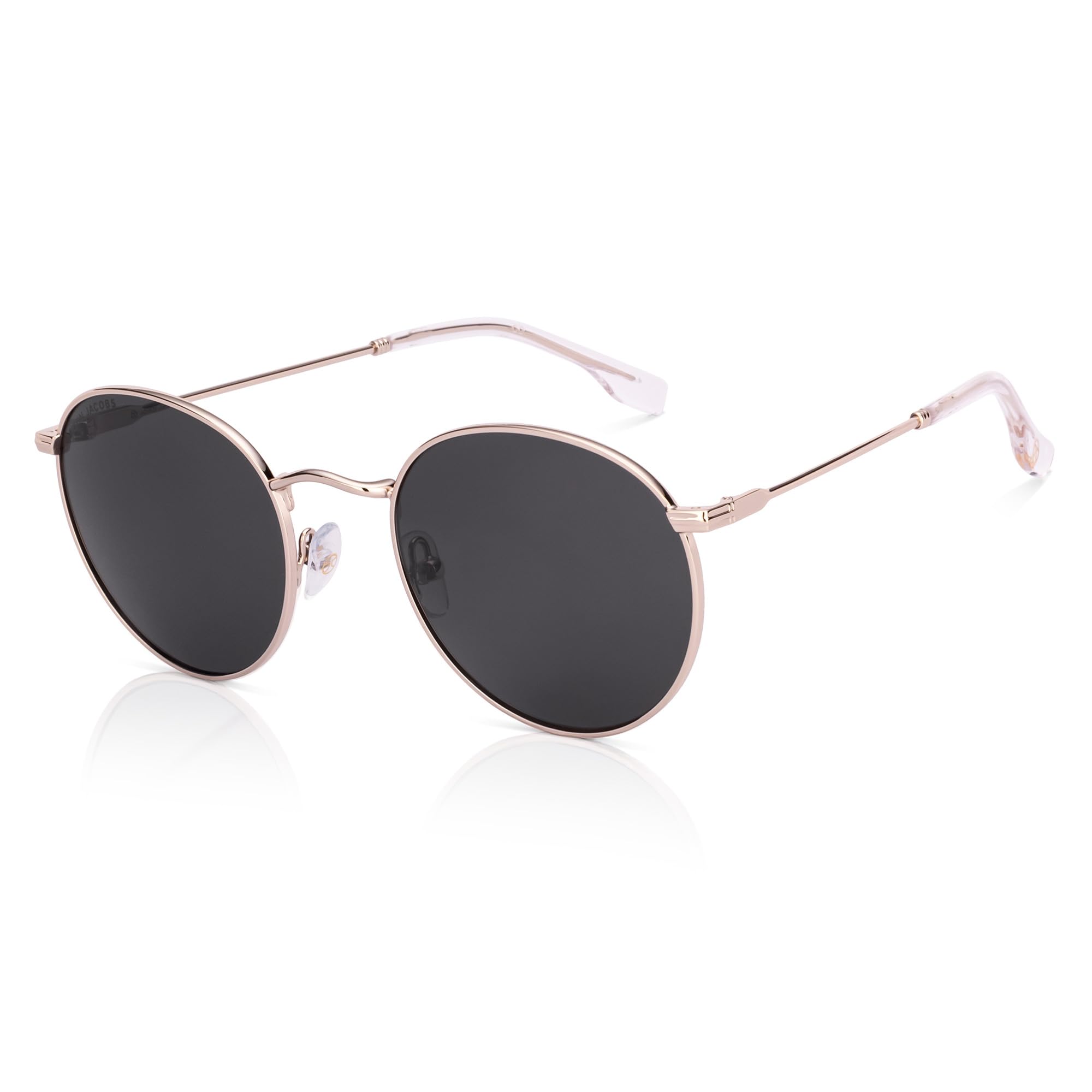 john jacobs ALI FAZAL Gold - Grey | Full Rim Round Stylish & Premium Sunglasses | Polarized and 100% UV Protected | Men & Women | Medium | JJ S70018-picture-13