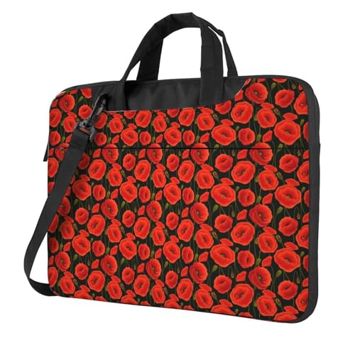 Sac ordinateur fleurs de coquelicot parfait pour vos trajets de bureau