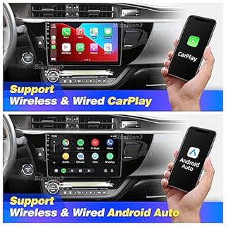 SizxNanv for Corolla Android Radio Touch Screen Compatible with Carplay Android Auto,Car Stereo Bluetooth Navigation Media Player GPS FM/AM Backup CameraHead Unit for Toyota Corolla 2014 2015 2016