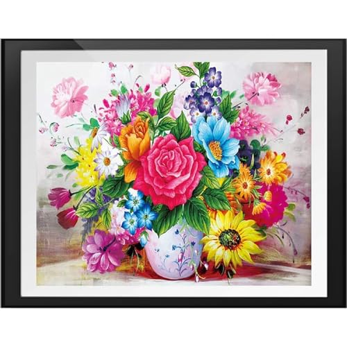 Artisanat pour maison murale decoration kit strass complet motif floral geant
