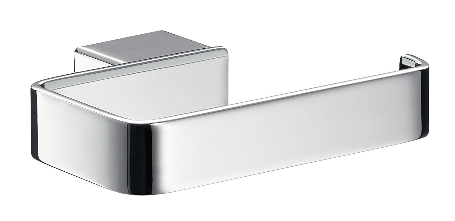 EMCO LOFT Badacccessoire-Set, Toilettenpapierhalter, WC-Bürstenganitur & Doppelhaken, Elegantes Badezimmerset zur Wandmontage aus Metall, chromfarben - Chrom