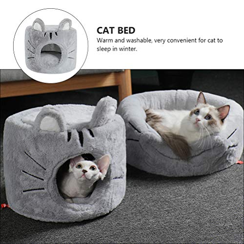 Ninho de pelúcia para animais de estimação Gato cilíndrico com tudo incluído Ninho de gato dobrável