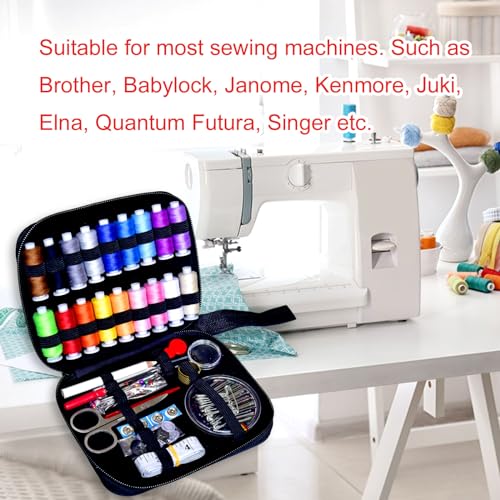 sewing kit with case portable sewing supplies for home traveler adults beginner emergency contains 18 sewing thread scissors needles measure etc