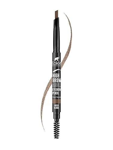 Kokie Cosmetics - Lápiz de cejas en ángulo de cejas altas, rubio, 0.012 onzas
