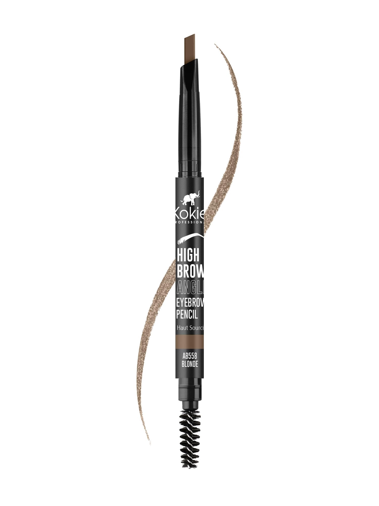 Kokie Cosmetics High Brow Angled Eyebrow Pencil, Blonde, 0.012 Ounce