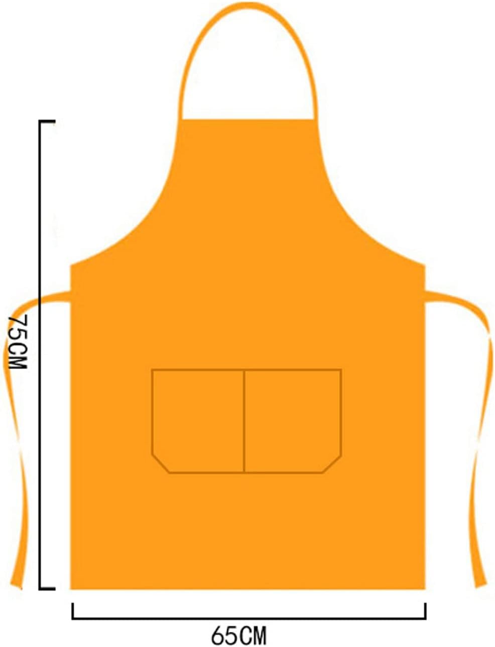 Aprons With Pockets Solid Color Waterproof Apron With Pockets Kitchen Restaurant Cooking Shop Art Work Aprons Waiter Apron(Pink)