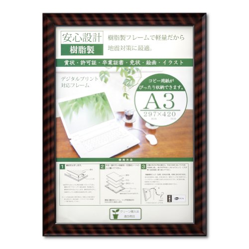 Amazon | 大仙 額縁 OA額 金ラック R A3 樹脂製 箱入 J335C6300 | 賞状