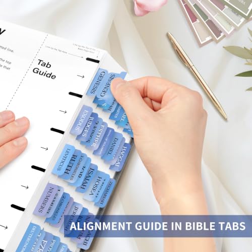 Image of Taja Bible Tabs, 75 Large Print Index Tabs for Women & Men