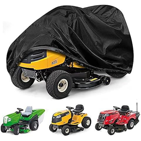 Abdeckplane rasentraktor, Rasentraktor abdeckplane, Rasenmäher Abdeckung, 420D Winddichte, Regendichte, Staubdichte, UV-beständige Oxford-Stoffplane (L203 x W127 x H137CM) Cover
