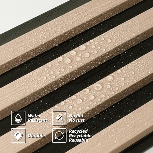 Image of Art3d 96 x 6 Inch WPC 3D Fluted Wood Textured Slat Wall Panels, 8-Pack, Oak