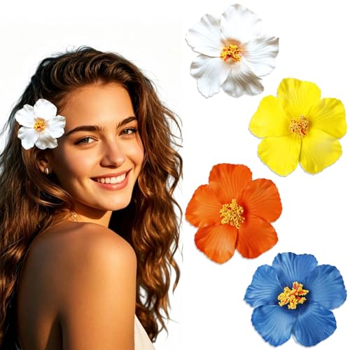 Pince à cheveux fleur hawaïenne anti-glisse pour fixer les cheveux épais à la plage