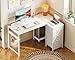 Casaottima L Shaped Desk with 4 Drawers, 40