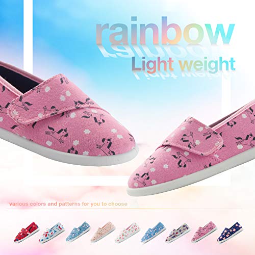 K KomForme Toddler Sneakers Girl Boys Slip On Canvas Shoes with Breathable Upper4