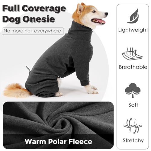 Dotoner Fleece Hundepullover Wintermantel Hundemantel Grosse Hunde Fleecejacke mit Beinen Hundebademantel für Kleine Mittelgroße Haustiere Hundebekleidung,Chihuahua,Beagle,Weicher Hunde Pyjamas