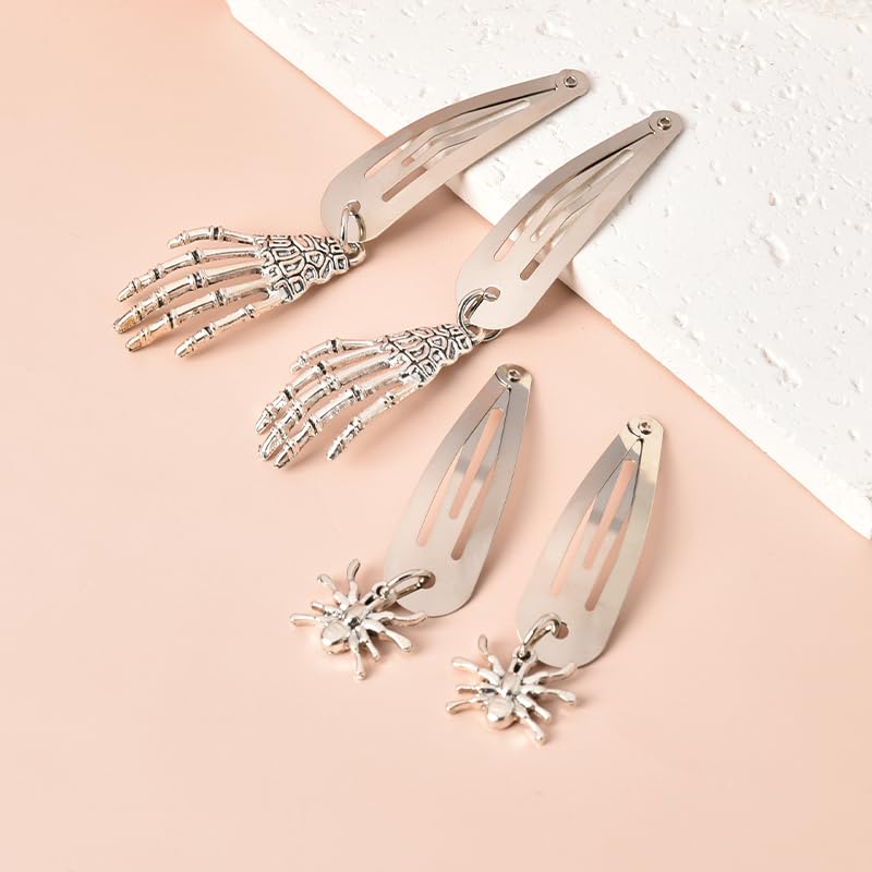 Miniatura 2 de Pinzas góticas para el cabello para mujeres, manos de esqueleto, araña, Halloween, accesorios para el cabello para niñas, punk Y2K, vintage, para