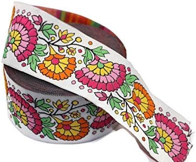 11 Yard Spool 1.96 inches Wide Floral Jacquard Ribbons Vintage Jacquard Sewing Trim Huge Trim Large Ribbon Ribbon Trims Trimming 50134