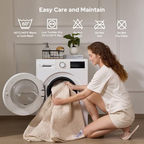 Image of BEDLORE Waterproof Mattress Protector, Queen Size Mattress Pad Noiseless