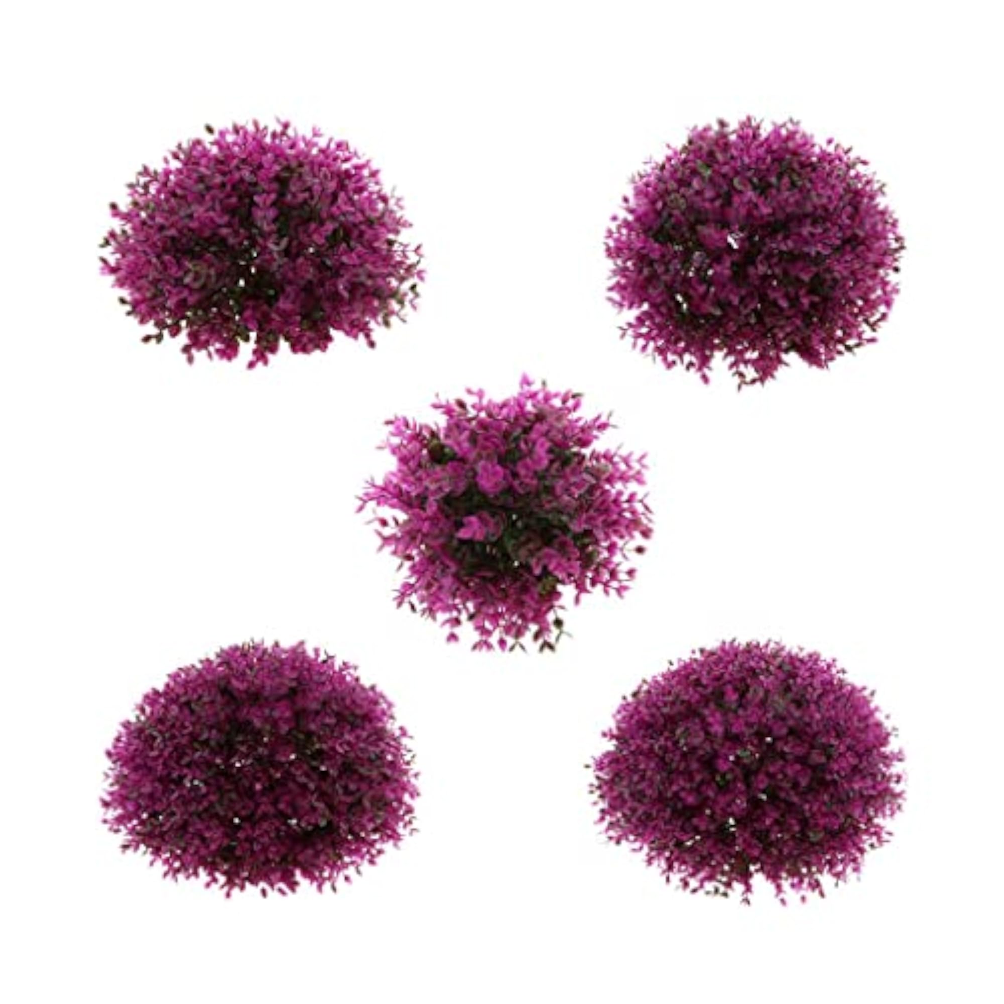 Artificial Topiary Ball Decorative Garden Plant, Purple 19cm