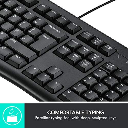 MK120 Combo Tastiera e Mouse con Filo per Windows, Layout Inglese QWERTY - Nero - Tastiera gaming - Immagine 3