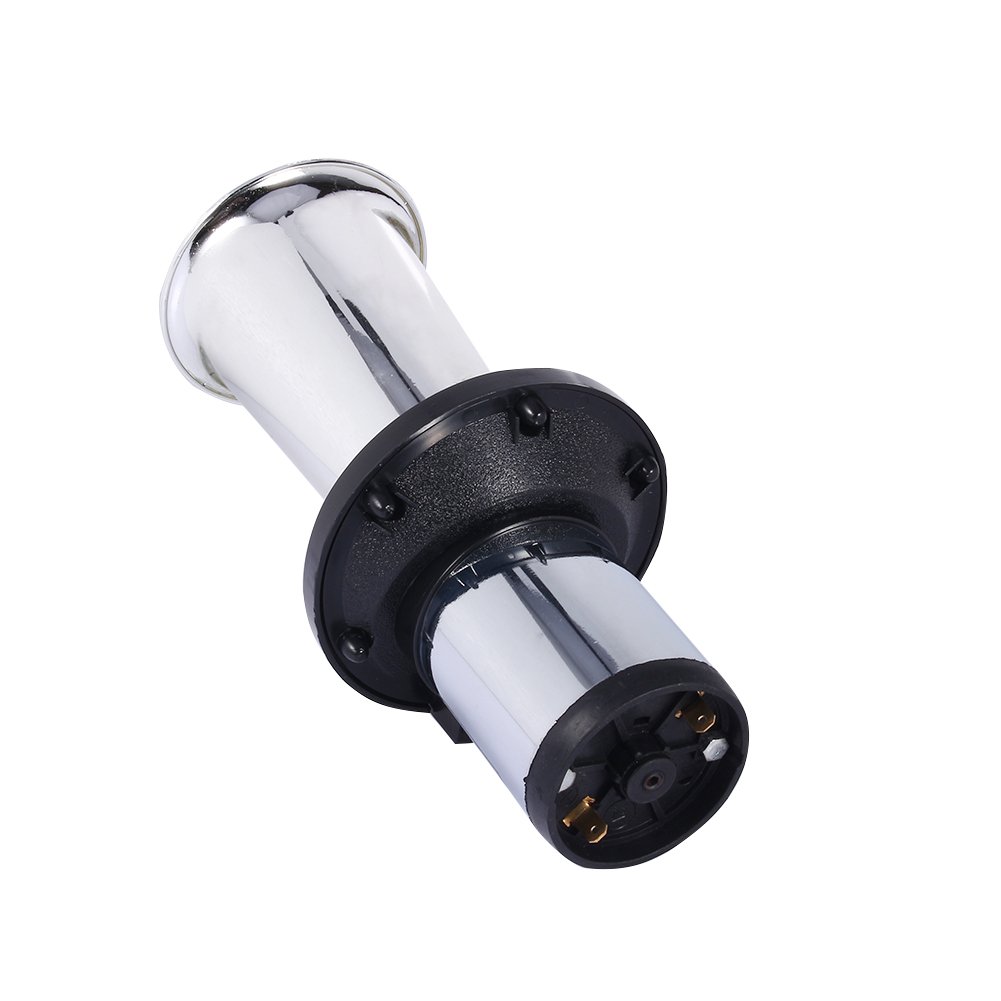 Yctze ooga horn Bocina de estilo antiguo 12V 110DB Auto Car Truck Antique Vintage Old Style Alarma Bocina Sirena AHH-OOO-GAH AHOOGA OOGA(Plata)