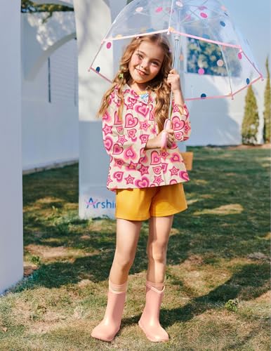 Image of Arshiner Girl Baby Kid Waterproof Hooded Coat Jacket Outwear Raincoat Hoodies