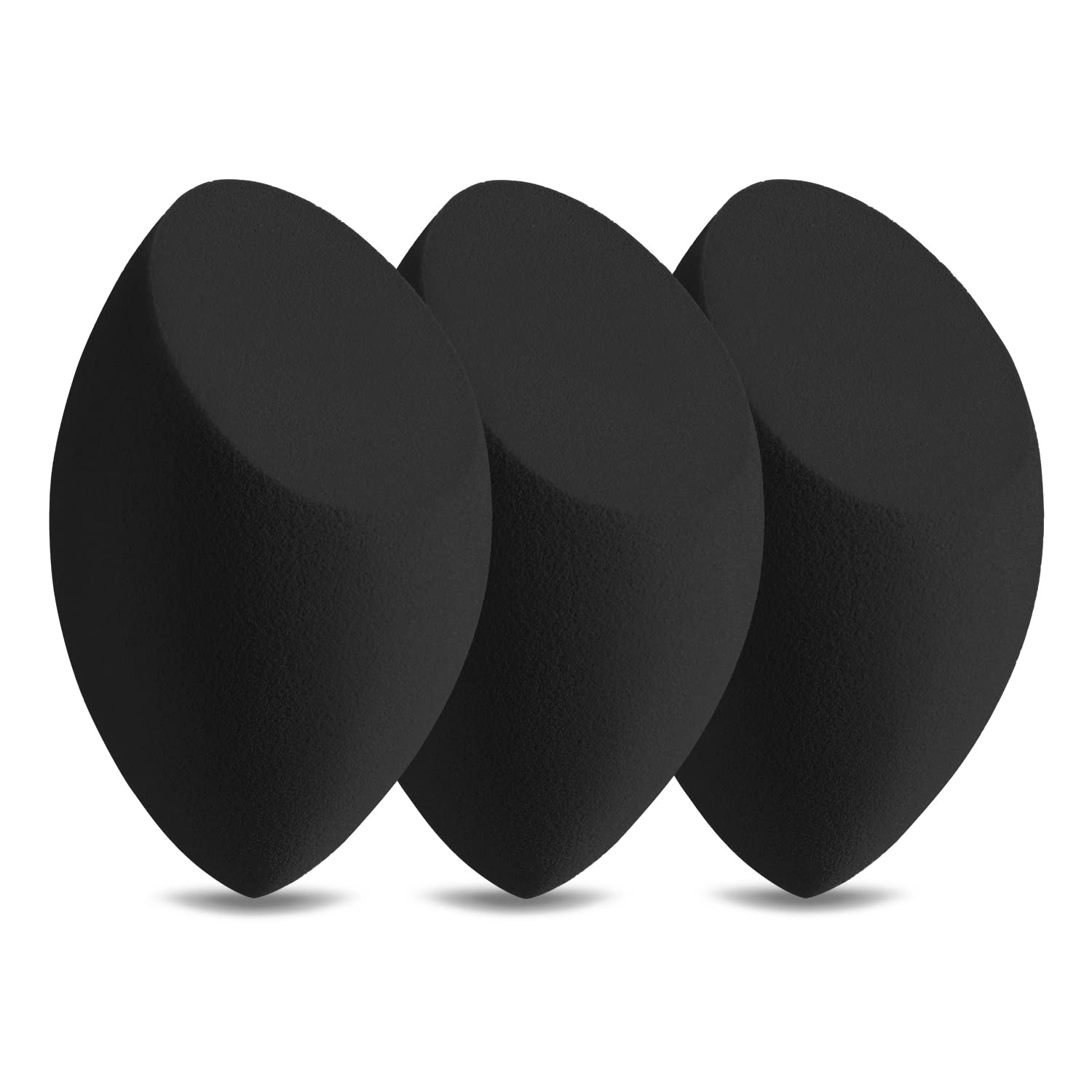Makeup Sponges, Larbois 3-Pack Blender Beauty Foundation Blending Sponge, Professional Beauty Makeup Set for Dry & Wet Use (Black+Black+Black)