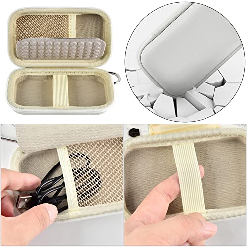 Case Compatible With Iwalk Mini Portable Charger 3350/ 4500/ 4800 Mah Ultra-Compact Power Bank Small Battery Pack. Storage Carrying Travel Holder For Usb Cable And Other Accessories (Box Only)-White #TOP3